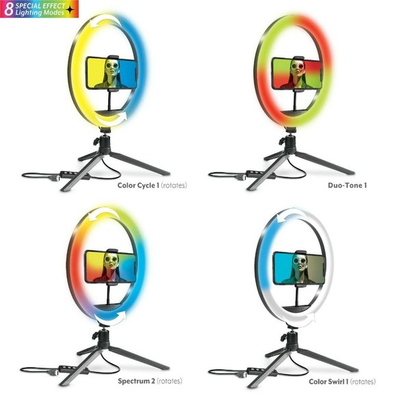 10" RGB Selfie Ring Light Studio Kit with Special Effects new in box - Picture 10 of 11